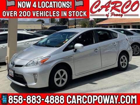 2012 Toyota Prius for sale at CARCO SALES & FINANCE - CARCO OF POWAY in Poway CA