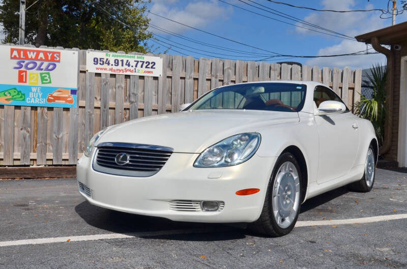 2002 Lexus SC 430 for sale at ALWAYSSOLD123 INC in Fort Lauderdale FL