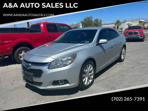 2014 Chevrolet Malibu for sale at A&A AUTO SALES LLC in North Las Vegas NV