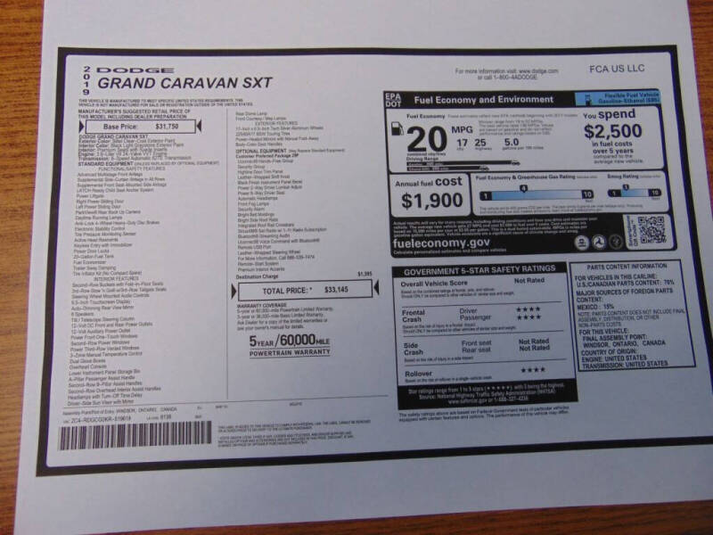 2019 Dodge Grand Caravan SXT