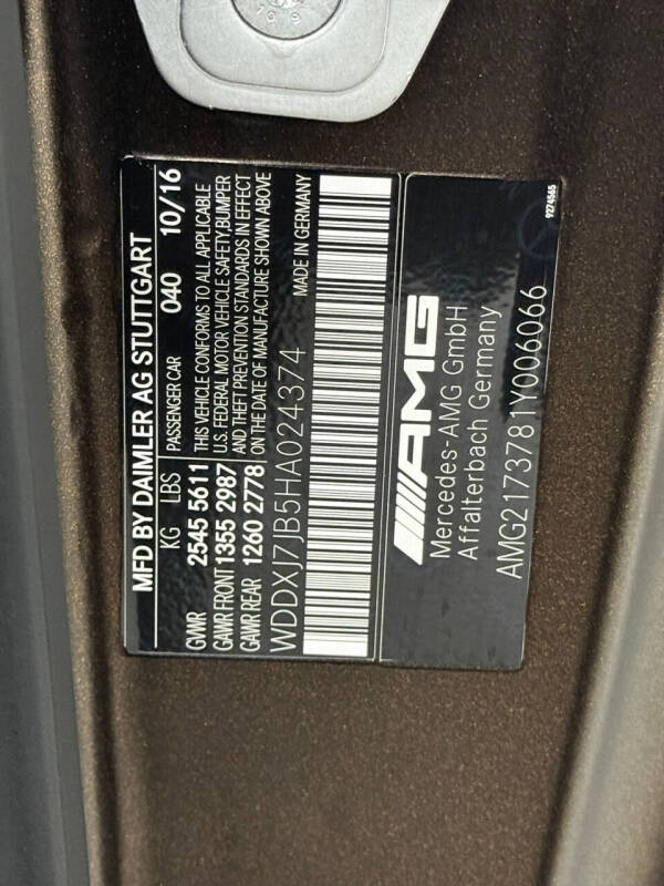 2017 Mercedes-Benz S-Class AMG S 63