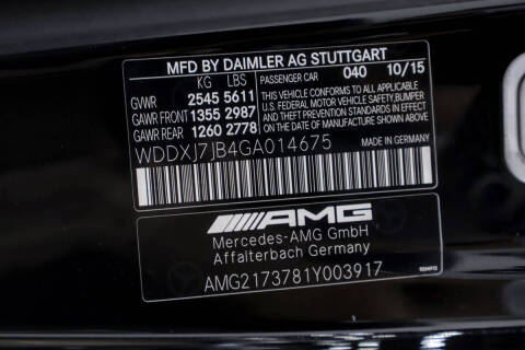 2016 Mercedes-Benz S-Class AMG S 63