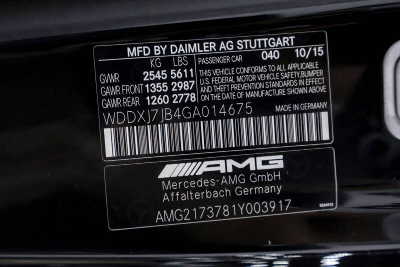 2016 Mercedes-Benz S-Class AMG S 63