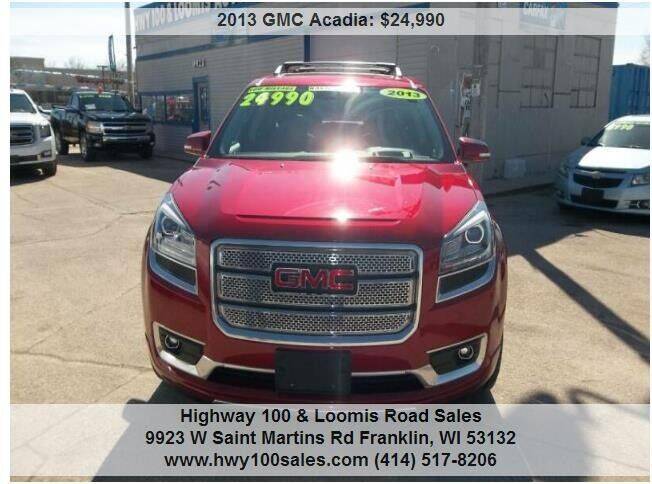 2013 GMC Acadia for sale at Highway 100 & Loomis Road Sales in Franklin WI