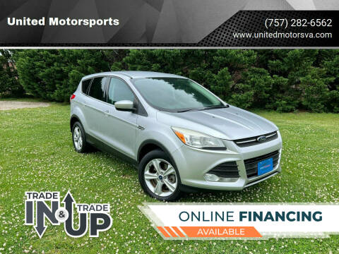 2013 Ford Escape for sale at United Motorsports in Virginia Beach VA