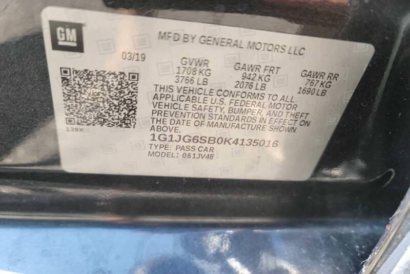 2019 Chevrolet Sonic LT Auto Fleet