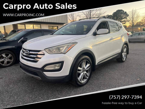 2013 Hyundai Santa Fe Sport for sale at Carpro Auto Sales in Chesapeake VA