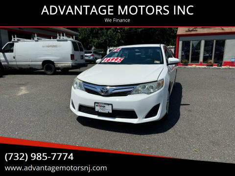 2014 Toyota Camry for sale at ADVANTAGE MOTORS INC in Edison NJ