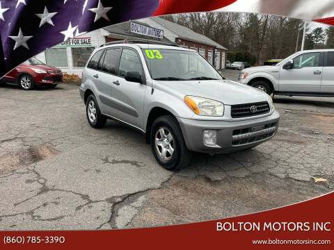 2003 Toyota RAV4 for sale at BOLTON MOTORS INC in Bolton CT