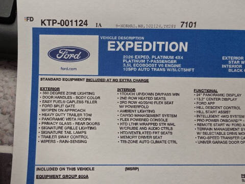 2026 Ford Expedition Platinum