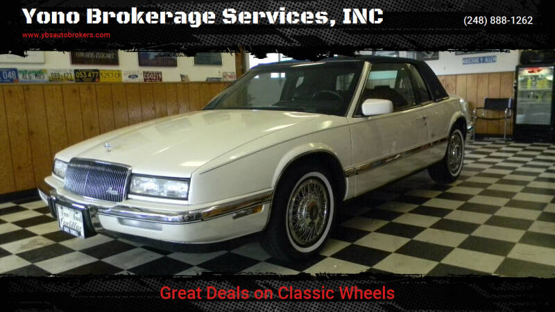 1992 Buick Riviera for sale at Yono Brokerage Services, INC in Farmington MI