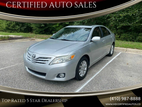 2010 Toyota Camry for sale at CERTIFIED AUTO SALES in Gambrills MD