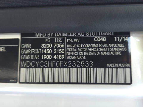 2015 Mercedes-Benz G-Class G 550