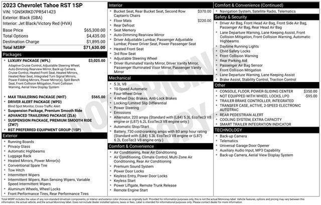 2023 Chevrolet Tahoe RST