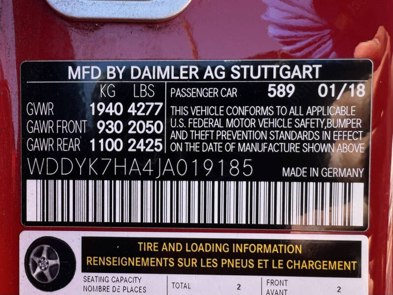 2018 Mercedes-Benz AMG GT