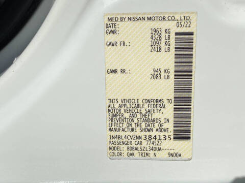 2022 Nissan Altima 2.5 SR