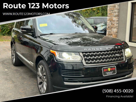 2016 Land Rover Range Rover for sale at Route 123 Motors in Norton MA