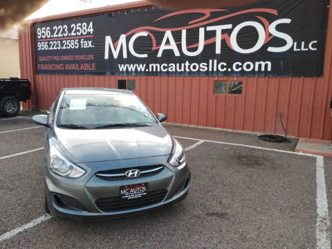 2017 Hyundai Accent for sale at MC Autos LLC in Pharr TX