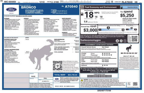 2024 Ford Bronco Black Diamond