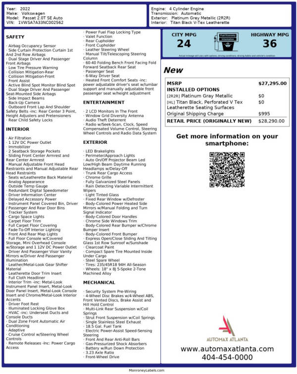 2022 Volkswagen Passat SE