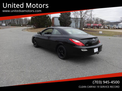 2007 Toyota Camry Solara for sale at United Motors in Fredericksburg VA