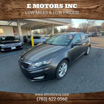 2013 Kia Optima for sale at E Motors INC in Vienna VA