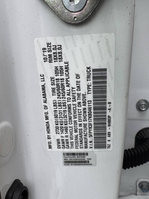 2019 Honda Ridgeline Sport