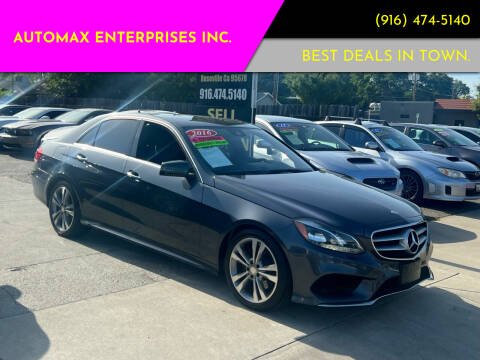 2016 Mercedes-Benz E-Class for sale at AUTOMAX ENTERPRISES INC. in Roseville CA