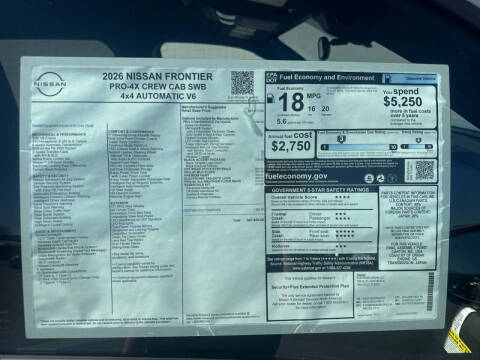 2026 Nissan Frontier