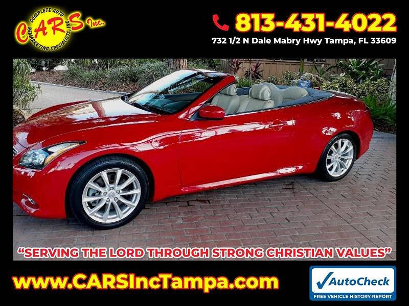 2012 INFINITI G37 Convertible for sale at Complete Auto Remarketing Specialists Inc. in Tampa, FL