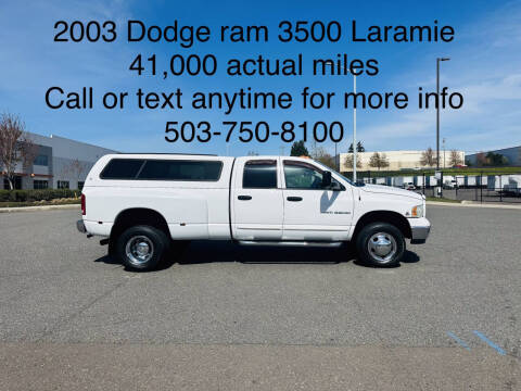 2003 Dodge Ram 3500 for sale at NW Leasing LLC in Milwaukie OR