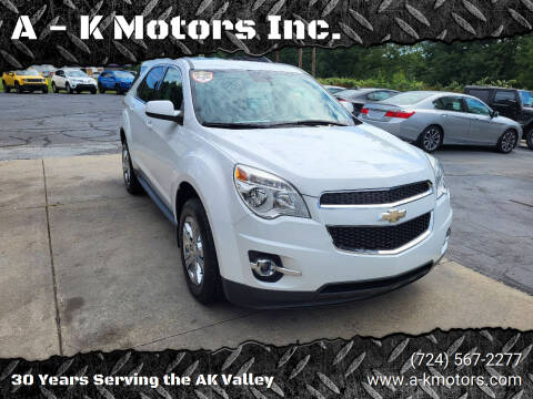 2015 Chevrolet Equinox for sale at A - K Motors Inc. in Vandergrift PA