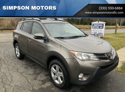 2014 Toyota RAV4 for sale at SIMPSON MOTORS in Youngstown OH