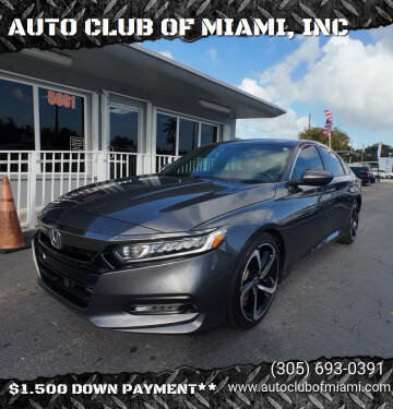 2019 Honda Accord for sale at AUTO CLUB OF MIAMI, INC in Miami FL