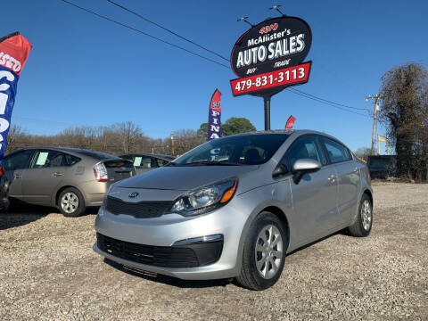 2016 Kia Rio for sale at McAllister's Auto Sales LLC in Van Buren AR