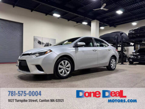 2014 Toyota Corolla for sale at DONE DEAL MOTORS in Canton MA