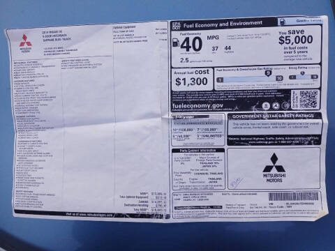 2014 Mitsubishi Mirage DE