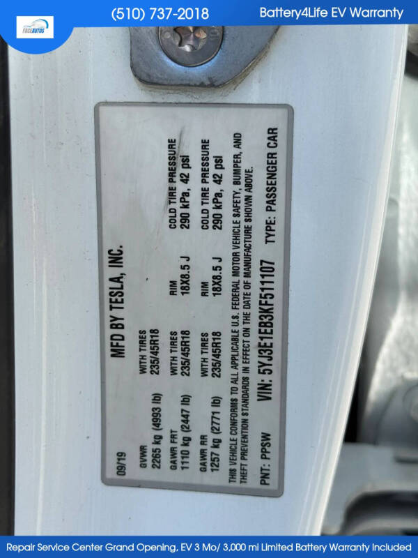 2019 Tesla Model 3 Long Range