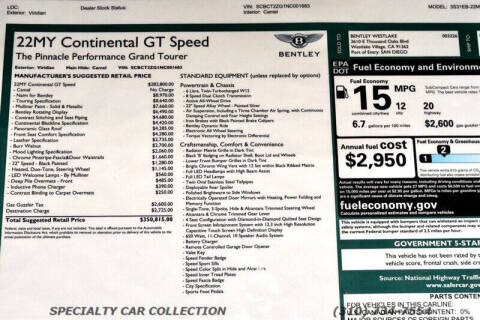 2022 Bentley Continental GT Speed