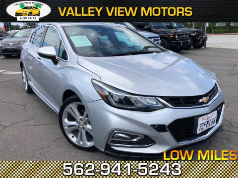 2017 Chevrolet Cruze for sale at Valley View Motors in Whittier CA