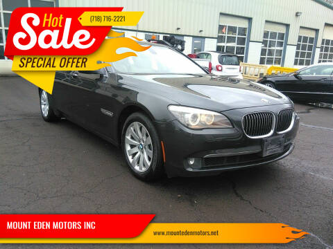 2011 BMW 7 Series for sale at MOUNT EDEN MOTORS INC in Bronx NY