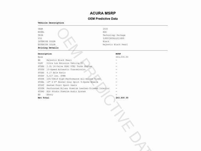 2020 Acura RDX SH-AWD w/Tech