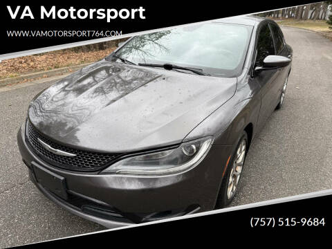 2016 Chrysler 200 for sale at VA Motorsport in Chesapeake VA