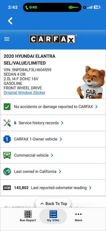 2020 Hyundai Elantra SEL