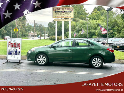 2015 Toyota Corolla for sale at Lafayette Motors 2 in Andover NJ