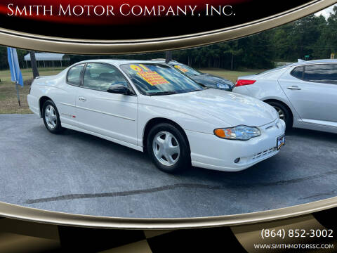 2001 Chevrolet Monte Carlo for sale at Smith Motor Company, Inc. in Mc Cormick SC