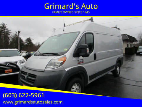 2015 RAM ProMaster for sale at Grimard's Auto in Hooksett NH