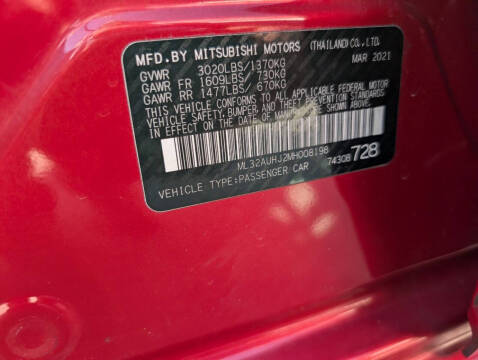 2021 Mitsubishi Mirage Carbonite Edition