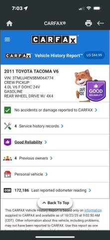 2011 Toyota Tacoma V6