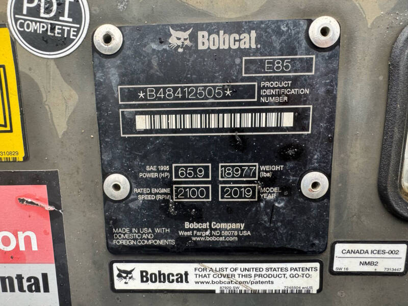 2019 Bobcat E85